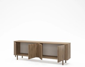 Natúr színű TV-állvány tölgyfa dekorral 180x60,5x35 cm Salma – Marckeric