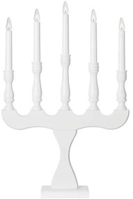 Markslöjd 706278 - Karácsonyi gyertyatartó SVANEHOLM 5xE10/3W/230V fenyő/fehér