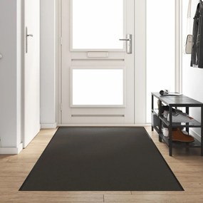 Ajtószőnyeg Antracit és fekete 120 x 350 cm Poliamid és PVC