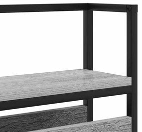 Tároló fejtámla polcokkal Szürke sonoma 100 cm Faanyag