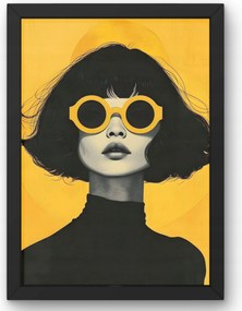 Poszter NĆ SĂĄrga SzemĂŒvegben Modern Glamour