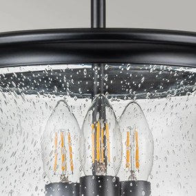 Feiss Pickering Lane FE-PICKERING-LANE-SF-BLK Plafonlámpa 3x40 W/E14