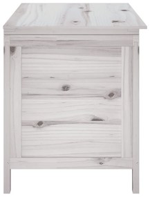 fehér tömör fenyőfa kerti tárolóláda 99 x 49,5 x 58,5 cm