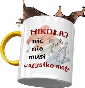 Sárga Bögre Mikulás Kollégáknak Ajándék Nyomtatott Fotóval