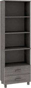 vidaXL HAMAR világosszürke tömör fenyőfa tálalószekrény 60x35x180 cm