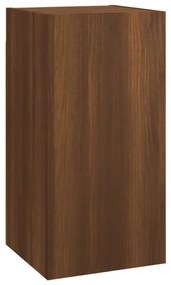 2 db barna tölgyszínű szerelt fa TV-szekrény 30,5 x 30 x 60 cm