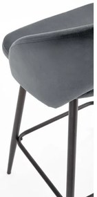 Bárszék 89x49 cm szürke/fekete