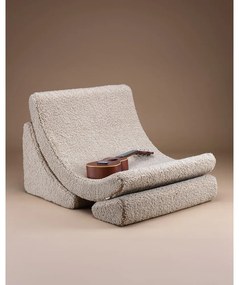 Világosbarna buklé gyerek fotel Moon – Wigiwama