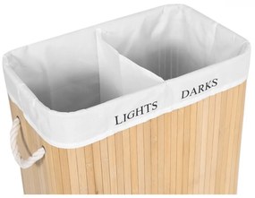 LIGHTS DARKS bambusz szennyeskosár