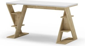 Íróasztal fehér asztallappal 60x137 cm Butterfly – Marckeric