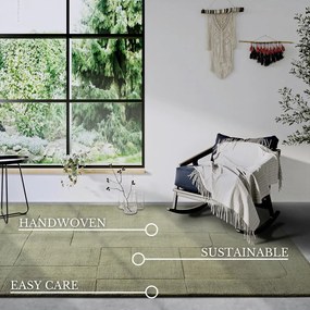 Zöld kézi szövésű gyapjú szőnyeg 190x280 cm Charlotte – Villeroy&amp;Boch