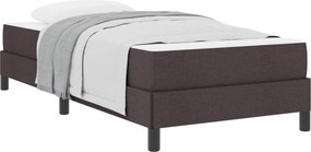 vidaXL Boxrugós ágy matracmal Sötét Barna 80 x 200 cm szövet