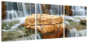 A vízesés képe (órával) (90x30 cm)