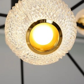 LED csillár rúdon GELA 12xLED/5W/230V 3000K fekete/arany