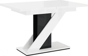 Maasix WGBS Magasfényű Fehér-Fekete 4 személyes étkezőszett Fehér Didier székekkel N