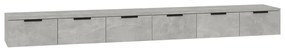 2 db betonszürke szerelt fa faliszekrény 102 x 30 x 20 cm