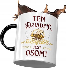 Fekete bögre nagypapának Nagypapa napja Ajándék Nyomtatott fényképpel