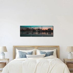 Nagy város képe (órával) (90x30 cm)