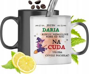 Mágikus Bögre Daria Fekete Színváltós, fényképes nyomattal