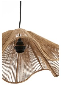 Natúr színű függőlámpa juta búrával ø 48 cm Fodara – Light &amp; Living