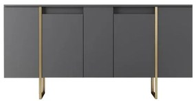 Konzolasztal Luxe - Anthracite, Gold