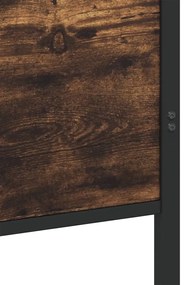 füstös tölgy színű fém ágykeret matrac nélkül 120 x 200 cm