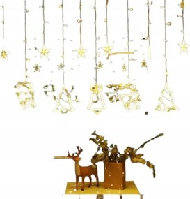 Kik KX5250 Rénszarvas fényfüggöny 138 Led, 2,5 m többszínű