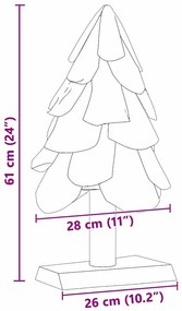 Karácsonyfa állvánnyal Barna 60 cm Tömör tíkfa