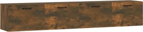 vidaXL 2 db füstös tölgy színű szerelt fa faliszekrény 100x36,5x35 cm