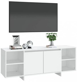 fehér szerelt fa TV-szekrény 130 x 35 x 50 cm