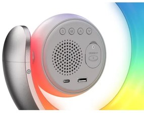 Immax 08985L-LED RGBW állítható asztali lámpa ébresztővel, LED/20W/5V USB, ezüst
