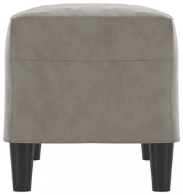 vidaXL világosszürke bársony pad 70x35x41 cm