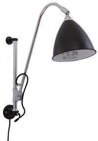 Italux EVATO MBE0024/1C-BLACK Fali lámpa 1x60W/E14 IP20