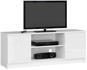 TV asztal Dariel (magasfényű fehér). Akció -17%. 1069055