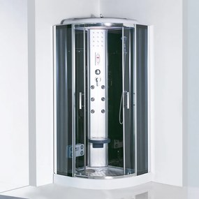 Vital Black hidromasszázs zuhanykabin 80x80 cm-es méretben