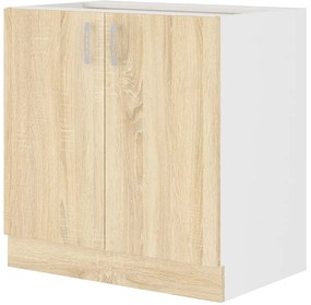 Alsó konyhaszekrény Sylrona 80 D 2F BB (sonoma tölgy + fehér). 1032959