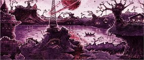 Kép - Elvarázsolt falu (120x50 cm)