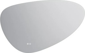 Erga Amelia, aszimmetrikus LED tükör 120x75 cm, 3 világos szín, háttérvilágítás, ERG-V01-407-1275-00