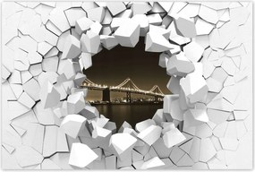 Poszterek 60x40 Híd az éjszakában szépia