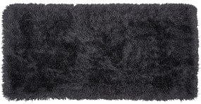 Fekete hosszú szálú szőnyeg 80 x 150 cm CIDE Beliani
