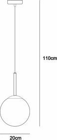 ITALUX PND-5578-1S-BRO-BK DEORE Modern Függesztett Lámpa E27 IP20