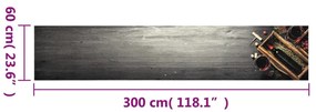 mosható boros üveg mintás bársony konyhai szőnyeg 60x300 cm