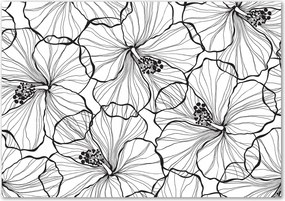 Üveg falpanel Hawaii virágok Ragasztó Ingyenes