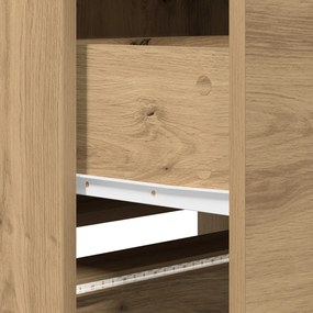 TV Szekrény LED világítással Artisan Tölgy 165x34x40 cm Szerelt Fa