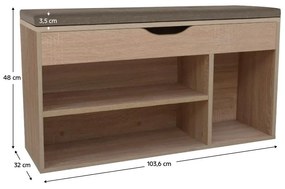Cipőtároló (cipősszekrény) Filesas (szonoma tölgy + barna) . 1116344