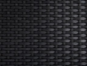 Kerti étkező szett Grosso (fekete) (üveglappal 220x100 cm) (rattan szék). 1011751