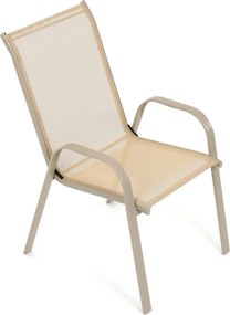 Kerti szék, fém, hálós kivitel, krém, AZC-C1000 CRM