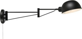 Fekete fali lámpa Portland – Markslöjd