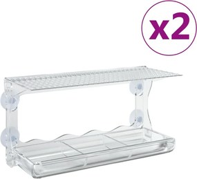 vidaXL 2 db akril ablaketető 30 x 12 x 15 cm