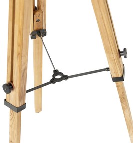 Háromlábú stúdió spot állólámpa fekete fával - Shiny